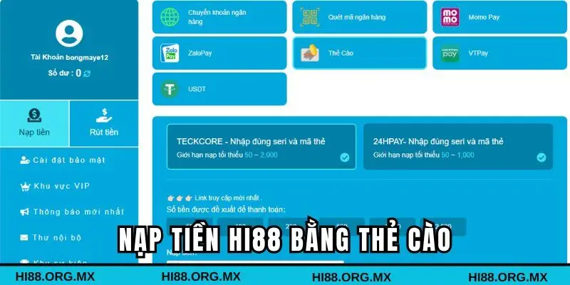 Giao dịch nhanh chóng với thẻ cào