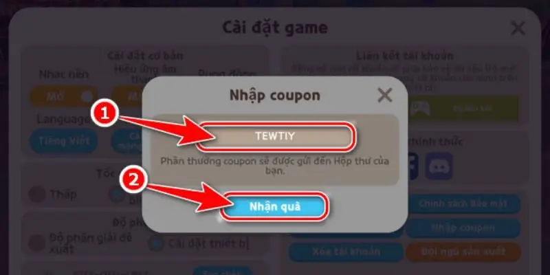 Thực hiện theo hướng dẫn nhận code qua nhóm với thao tác đơn giản