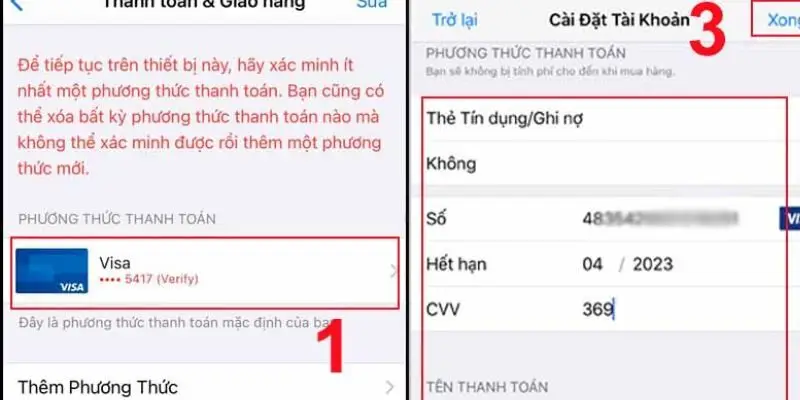 Kiểm tra các thông tin thanh toán để tránh bị sai sót